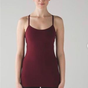 Lululemon Power Y Tank *Luon, Size 6, Burgundy, used like new